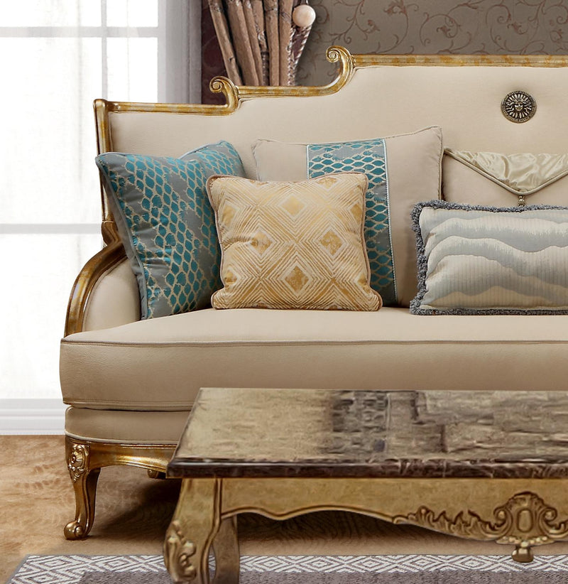 Majestic Transitional Style Sofa in Gold finish Wood - My Sweet Home Furniture (Queens, NY)