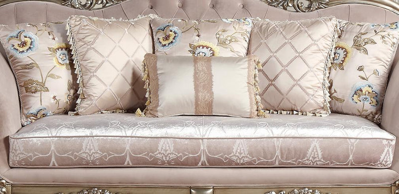 Ariana Traditional Style Sofa in Champagne finish Wood - My Sweet Home Furniture (Queens, NY)