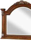 Viviana Traditional Style Mirror in Caramel finish Wood - My Sweet Home Furniture (Queens, NY)