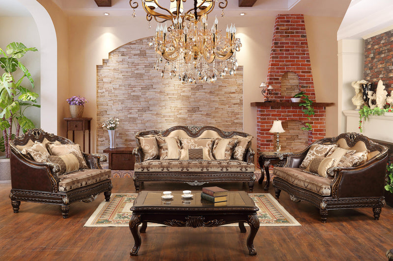 Alexa Traditional Style Loveseat in Cherry finish Wood - My Sweet Home Furniture (Queens, NY)