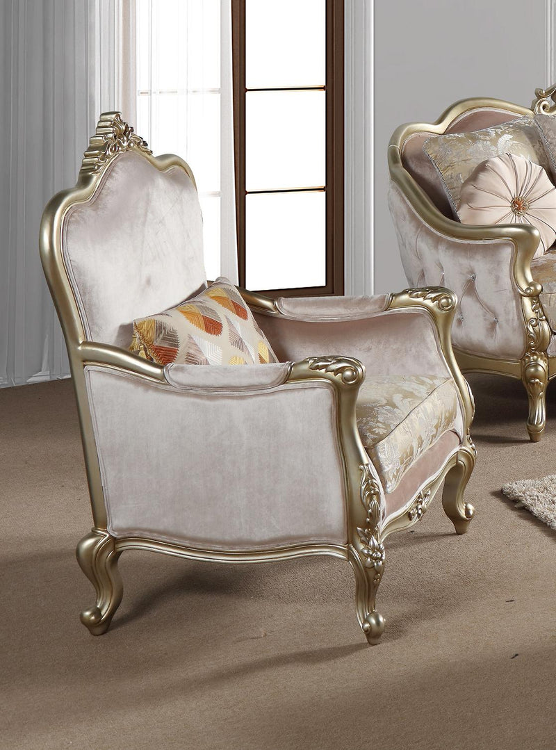 Diana Traditional Style Chair in Champagne finish Wood image