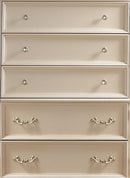Victoria Traditional Style Chest in Off-White finish Wood