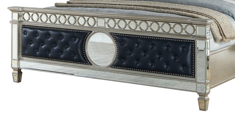 Brooklyn Contemporary Style Queen Bed in Silver finish Wood - My Sweet Home Furniture (Queens, NY)