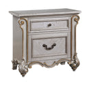 Melrose Transitional Style Nightstand in Silver finish Wood - My Sweet Home Furniture (Queens, NY)