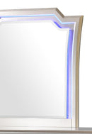 Alia Modern Style Mirror in Silver finish Wood