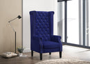 Bollywood Transitional Style Blue Accent Chair