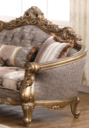 Amelia Traditional Style Loveseat in Bronze finish Wood - My Sweet Home Furniture (Queens, NY)