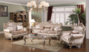 Emily Transitional Style Loveseat in Champagne finish Wood