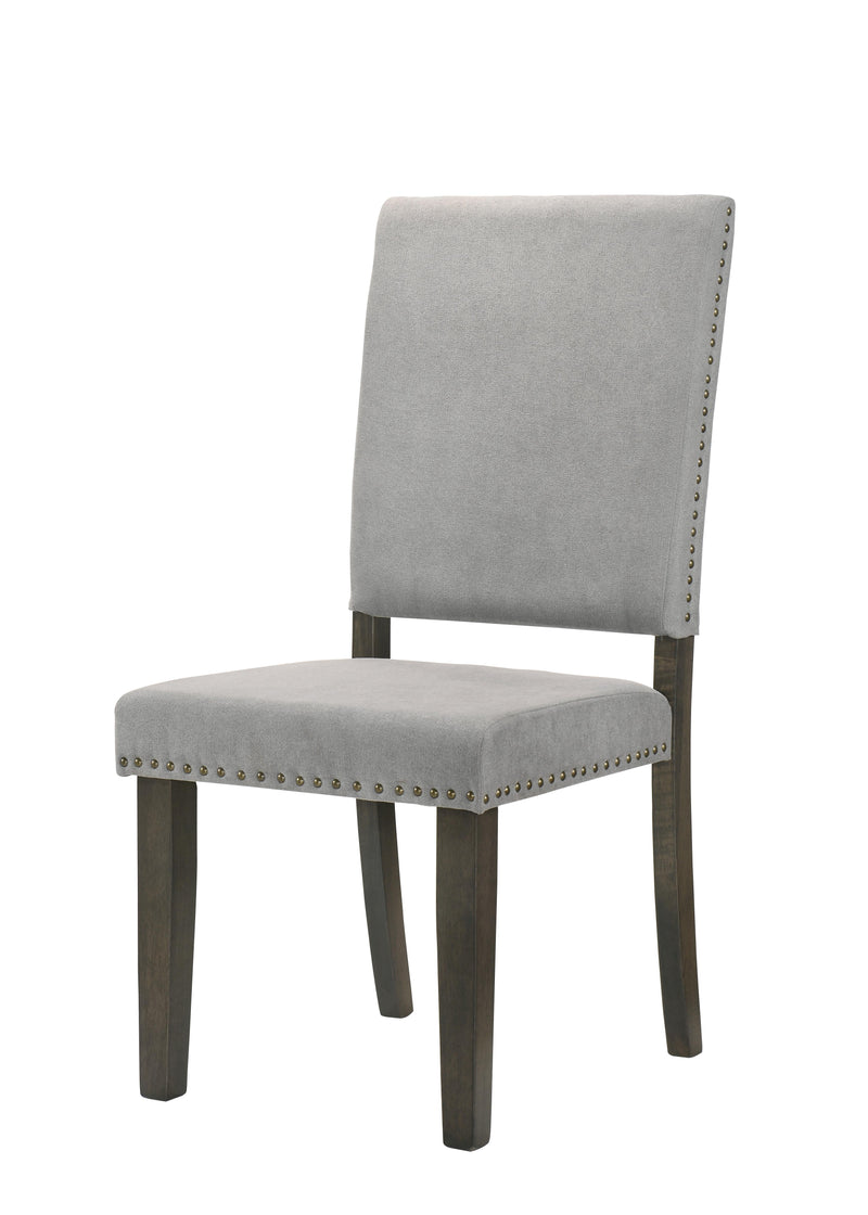 Asbury Transitional Style Dining Chair in Gray Fabric