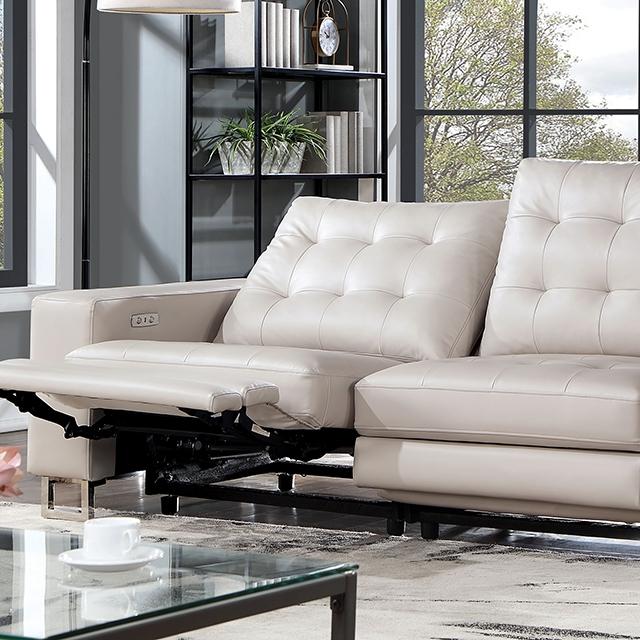 ABBERTON Power Loveseat, Beige - My Sweet Home Furniture (Queens, NY)