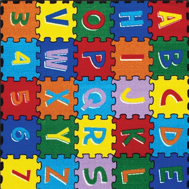 Abbey Alphabet/Multi 4' 9" X 6' 9" Area Rug - My Sweet Home Furniture (Queens, NY)