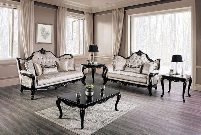 Acapulco White & Espresso Sofa - My Sweet Home Furniture (Queens, NY)