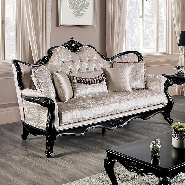 Acapulco White & Espresso Sofa - My Sweet Home Furniture (Queens, NY)
