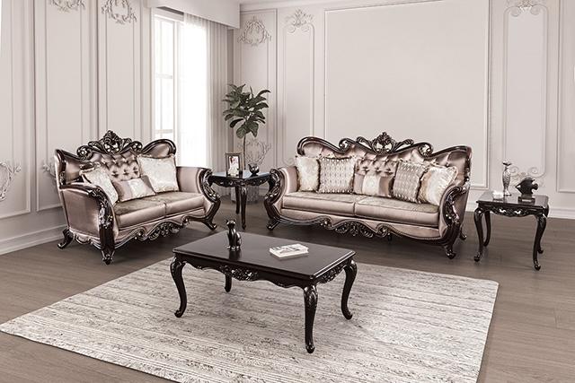 Albacete Sofa Campage & Walnut - My Sweet Home Furniture (Queens, NY)