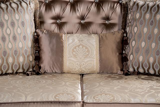 Albacete Sofa Campage & Walnut - My Sweet Home Furniture (Queens, NY)
