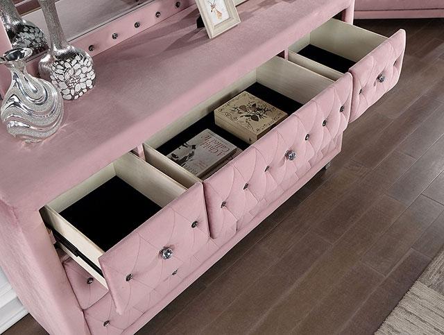 ZOHAR Dresser, Pink - My Sweet Home Furniture (Queens, NY)