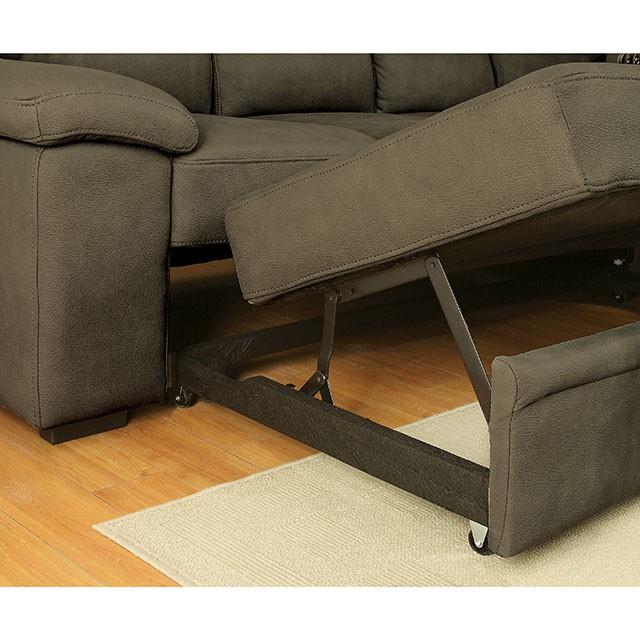 ALCESTER Brown & Gray Sectional w/ Sleeper, Ash - My Sweet Home Furniture (Queens, NY)