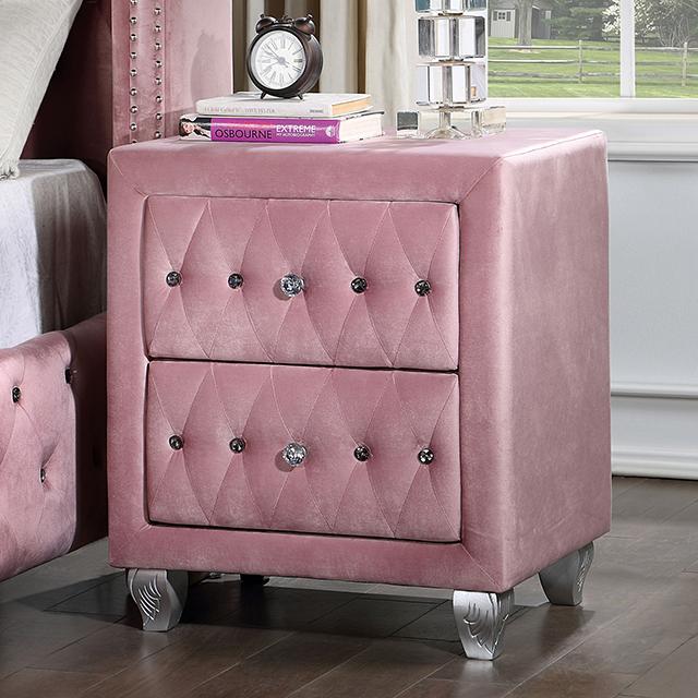 ZOHAR Night Stand, Pink - My Sweet Home Furniture (Queens, NY)