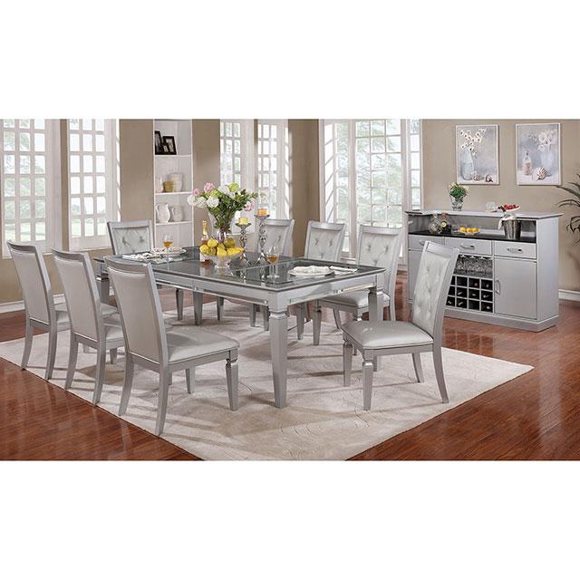 Alena Silver Dining Table - My Sweet Home Furniture (Queens, NY)