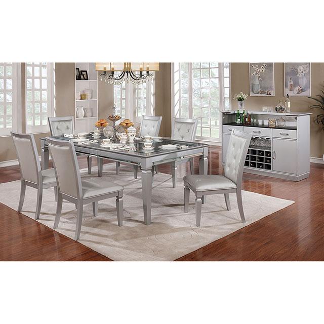 Alena Silver Dining Table - My Sweet Home Furniture (Queens, NY)