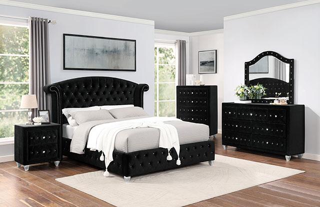 ZOHAR E.King Bed, Black - My Sweet Home Furniture (Queens, NY)