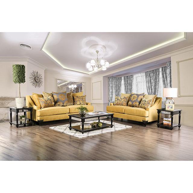 Viscontti Gold/Gray Sofa, Gold - My Sweet Home Furniture (Queens, NY)