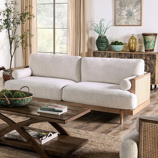 ALESUND Sofa, Beige/Light Oak, Natural & Brown - My Sweet Home Furniture (Queens, NY)