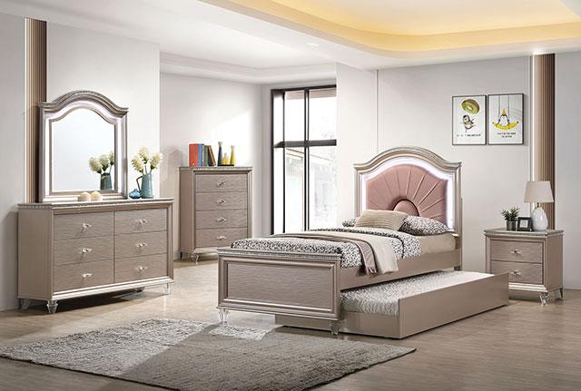 Allie Bed Beige & Pink - My Sweet Home Furniture (Queens, NY)