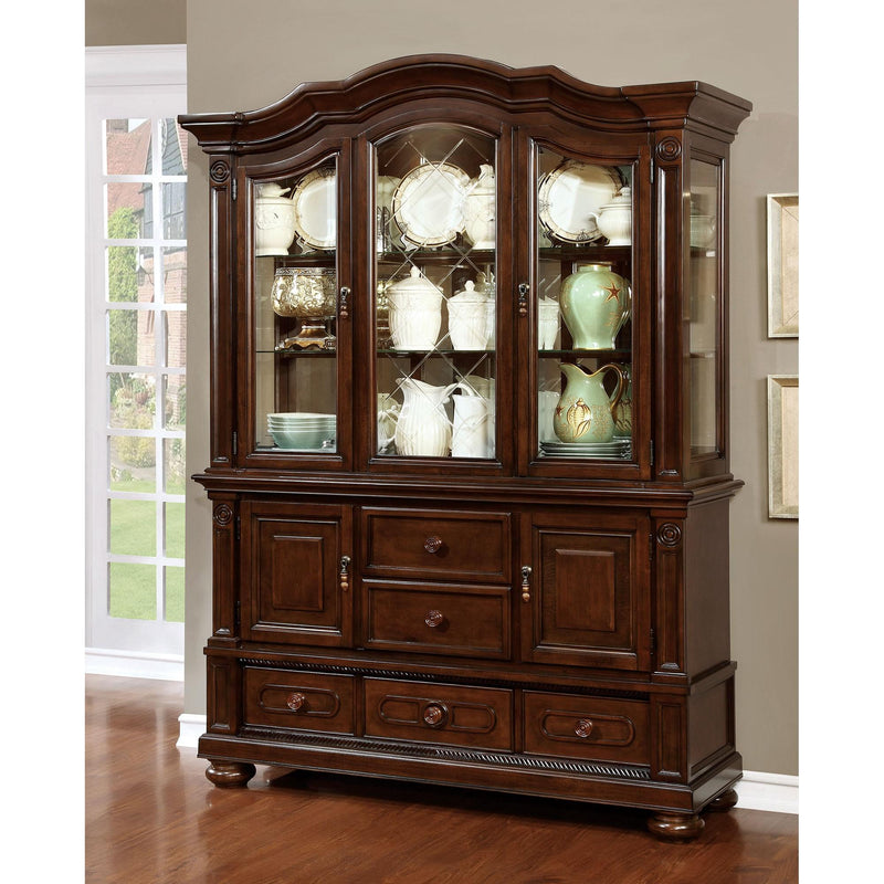 Alpena Brown Cherry Hutch & Buffet - My Sweet Home Furniture (Queens, NY)