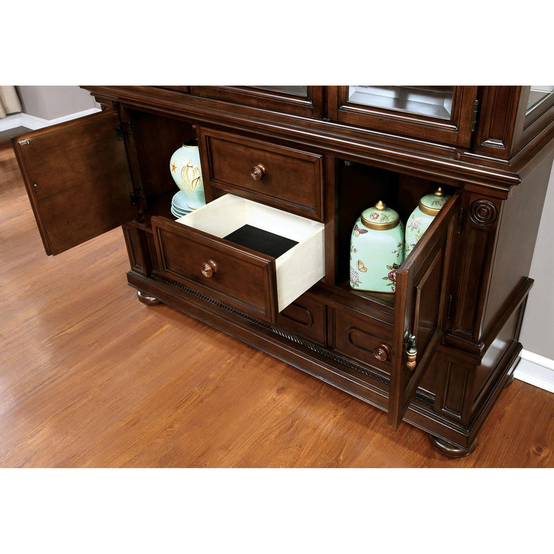 Alpena Brown Cherry Hutch & Buffet - My Sweet Home Furniture (Queens, NY)