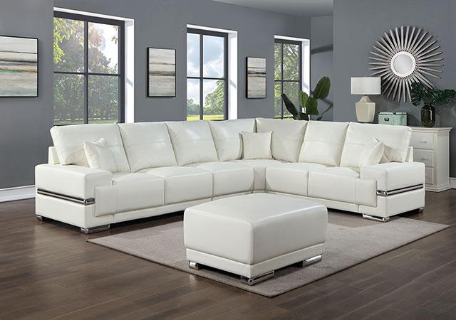 ALTHEA Ottoman, White - My Sweet Home Furniture (Queens, NY)