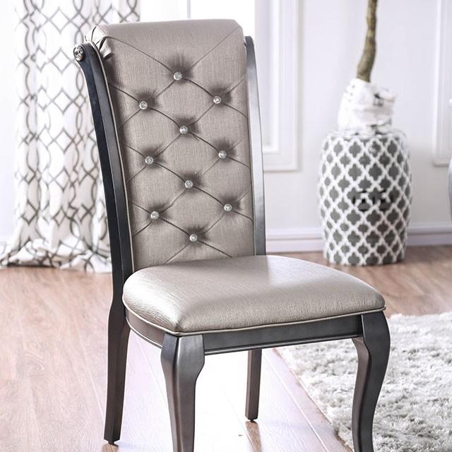 Amina Gray Side Chair (2/CTN) - My Sweet Home Furniture (Queens, NY)
