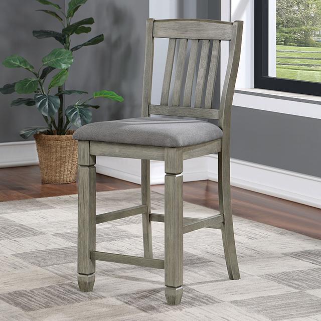 ANAYA Counter Ht. Chair (2/CTN), Gray/Lt. Gray - My Sweet Home Furniture (Queens, NY)