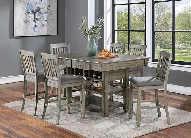 ANAYA Counter Ht. Chair (2/CTN), Gray/Lt. Gray - My Sweet Home Furniture (Queens, NY)