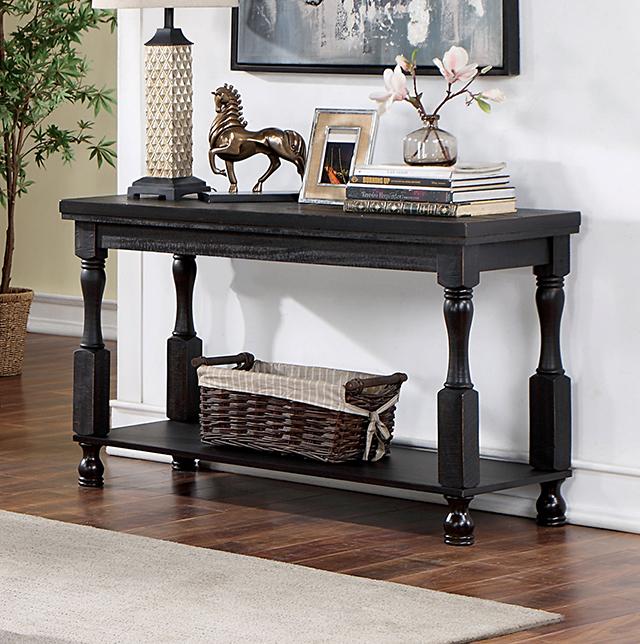 CALANDRA Sofa Table, Antique Black - My Sweet Home Furniture (Queens, NY)