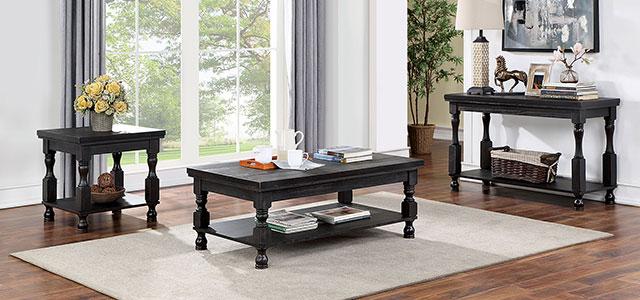 CALANDRA Sofa Table, Antique Black - My Sweet Home Furniture (Queens, NY)