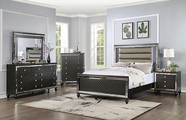 CALANDRIA Mirror w/ LED, Gray - My Sweet Home Furniture (Queens, NY)
