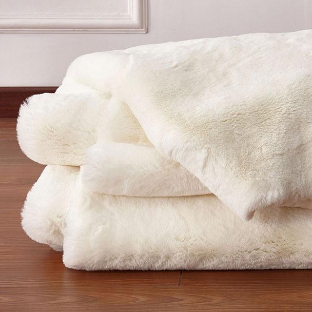 Caparica Off White Throw, Off White - My Sweet Home Furniture (Queens, NY)