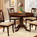 Carlisle Brown Cherry Round Dining Table - My Sweet Home Furniture (Queens, NY)