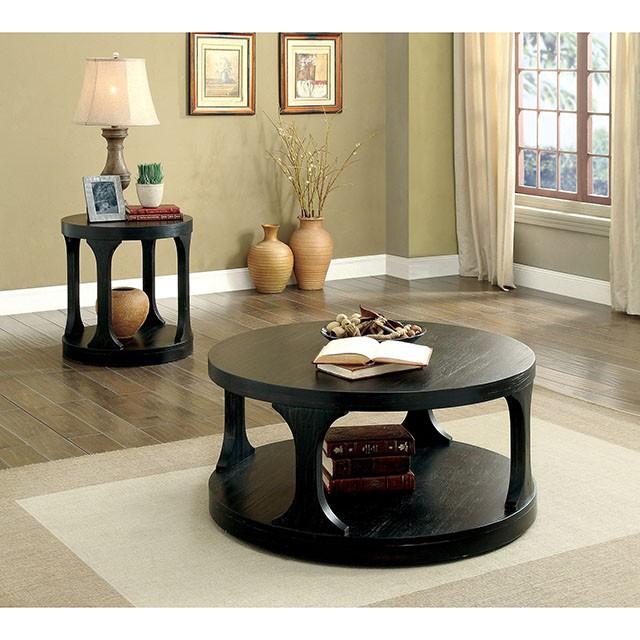 Carrie Antique Black End Table - My Sweet Home Furniture (Queens, NY)