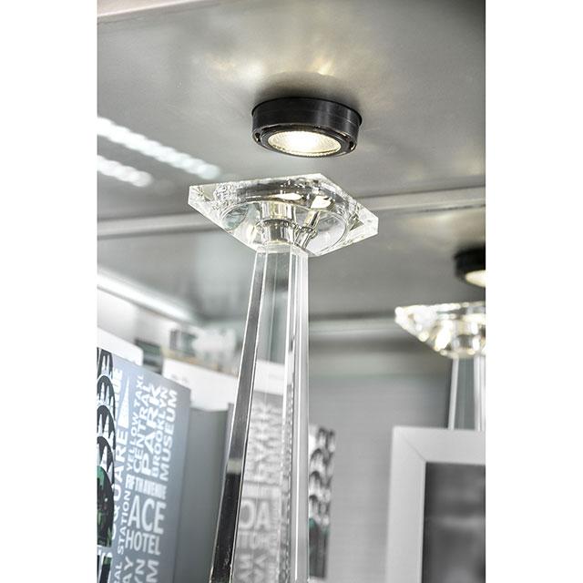 Carrollton Chrome Curio Cabinet - My Sweet Home Furniture (Queens, NY)