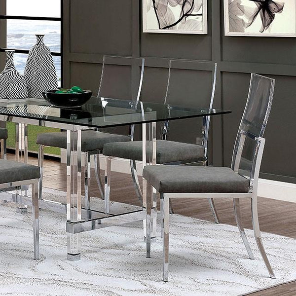 Casper 7 Pc Dining Table Set Chrome - My Sweet Home Furniture (Queens, NY)
