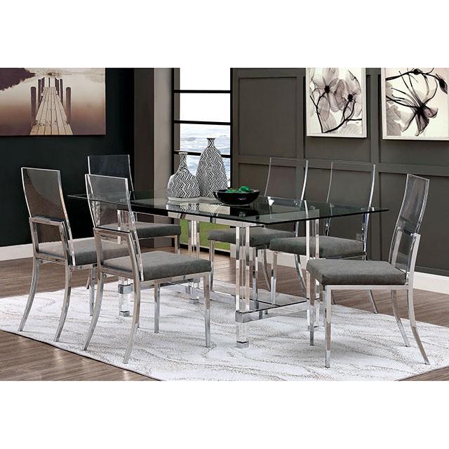 Casper 7 Pc Dining Table Set Chrome - My Sweet Home Furniture (Queens, NY)