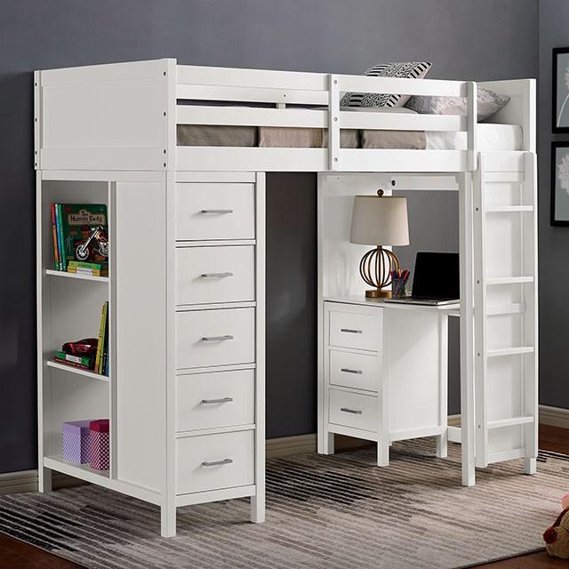 CASSIDY Twin Loft Bed w/ Drawers - My Sweet Home Furniture (Queens, NY)
