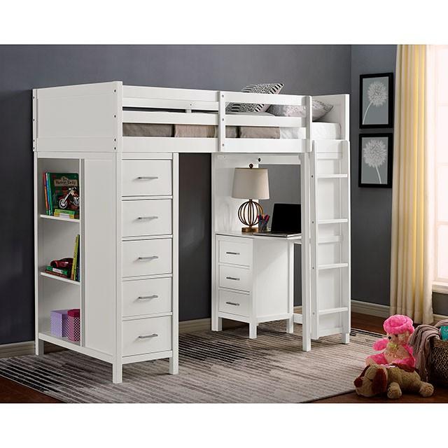 CASSIDY Twin Loft Bed w/ Drawers - My Sweet Home Furniture (Queens, NY)