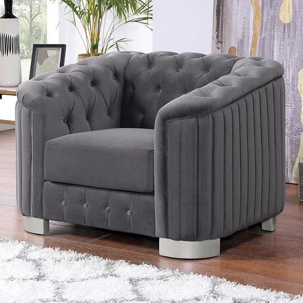 CASTELLON Chair, Dark Gray - My Sweet Home Furniture (Queens, NY)