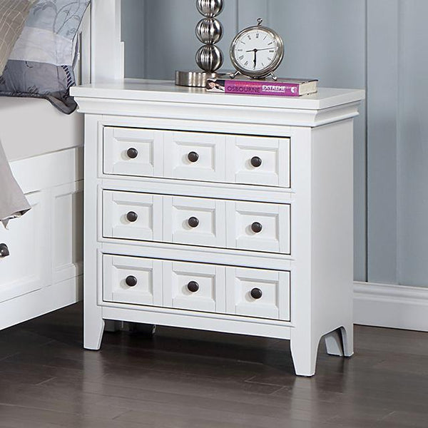 CASTILE Night Stand w/ USB, White - My Sweet Home Furniture (Queens, NY)
