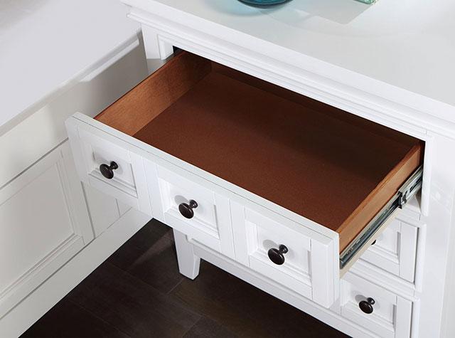 CASTILE Night Stand w/ USB, White - My Sweet Home Furniture (Queens, NY)