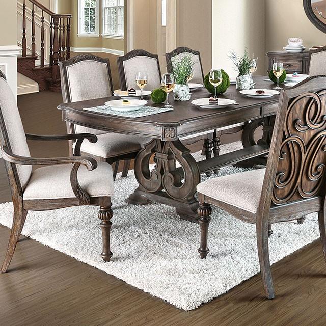 ARCADIA Rustic Natural Tone, Ivory Dining Table - My Sweet Home Furniture (Queens, NY)