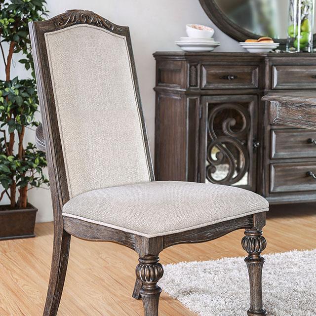 ARCADIA Rustic Natural Tone/ Ivory Side Chair (2/CTN) - My Sweet Home Furniture (Queens, NY)